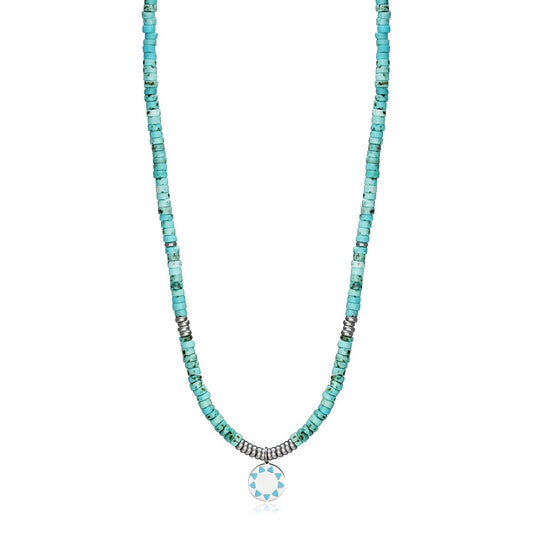Viceroy ketting voor dames met turquoise kralen en een elegante hanger.