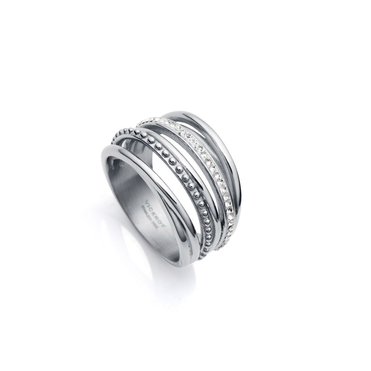 Elegante Viceroy ring voor dames met metalen afwerking en sprankelende details.
