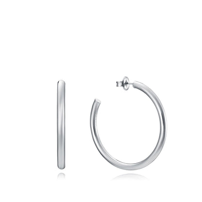 Elegante Viceroy oorbellen van sterling zilver 925, zijaanzicht met gladde afwerking.