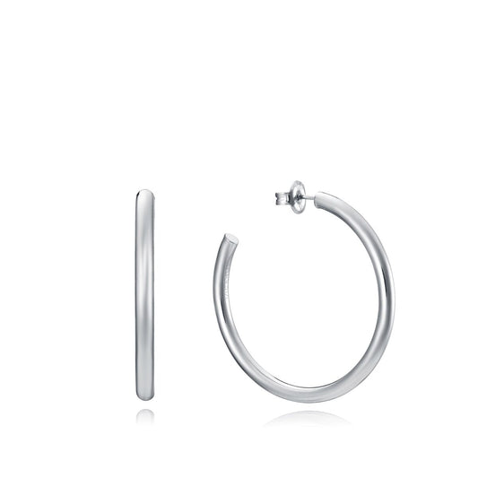 Elegante Viceroy oorbellen van sterling zilver 925, zijaanzicht met gladde afwerking.