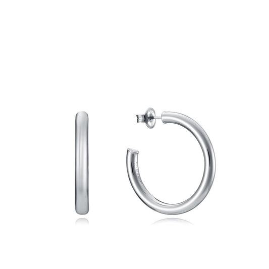 Elegante Viceroy oorbellen van sterling zilver 925, zijaanzicht en vooraanzicht.