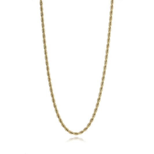 Gouden Viceroy ketting met elegante gedraaide schakels, perfecte stijl voor elke gelegenheid.