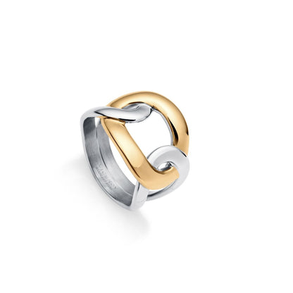 Viceroy damesring met elegant design in zilver en goudkleurige accenten.