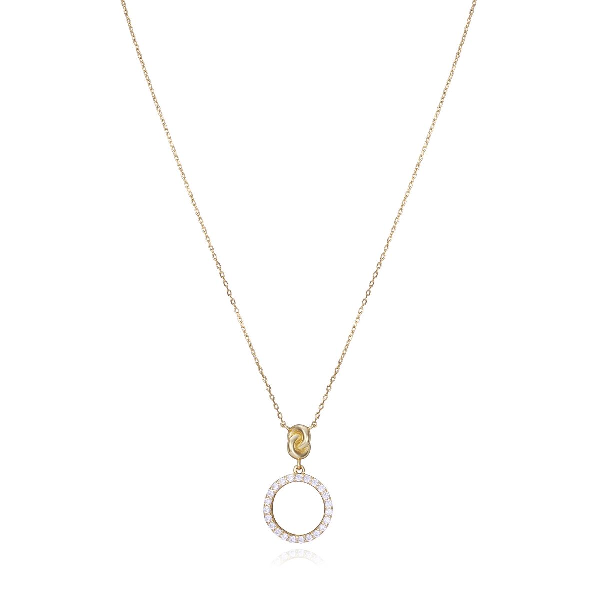 Viceroy damesketting van sterling zilver met een elegante cirkelhanger.