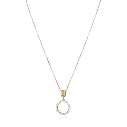 Viceroy damesketting van sterling zilver met een elegante cirkelhanger.