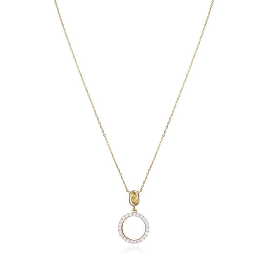 Viceroy damesketting van sterling zilver met een elegante cirkelhanger.