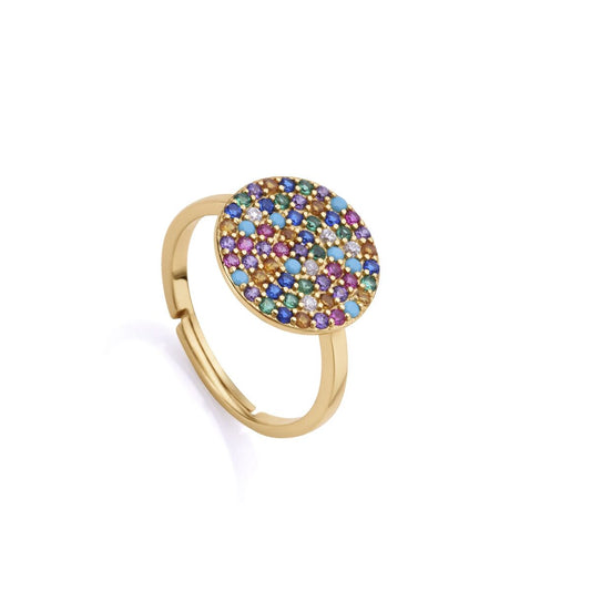 Viceroy ring voor dames met kleurrijke steentjes in een ronde zetting.