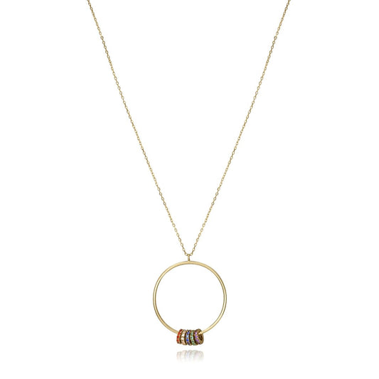 Viceroy damesketting met een elegante gouden cirkel en kleurrijke stenen.