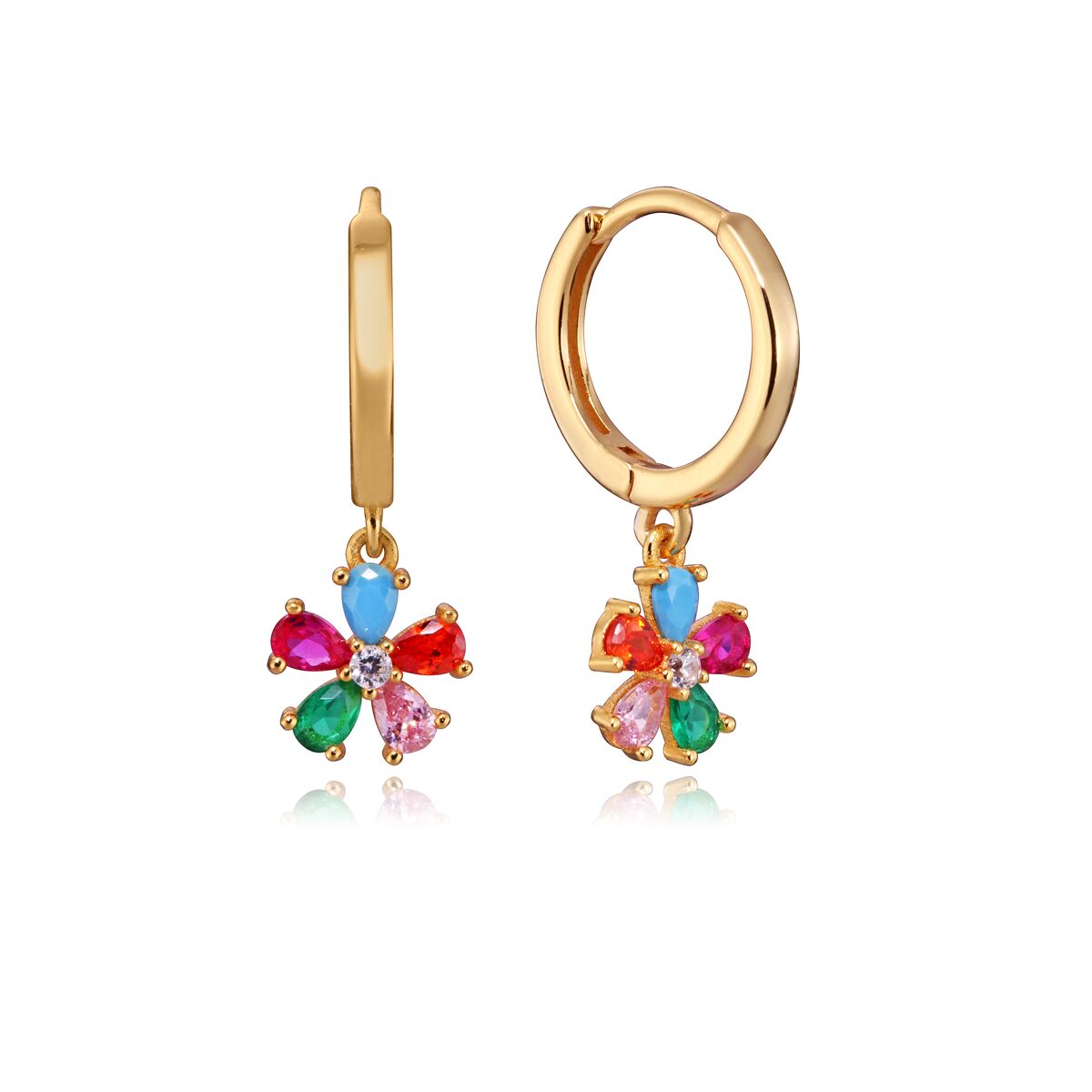 Viceroy oorbellen voor dames in elegante stijl met kleurrijke bloemenmotief.