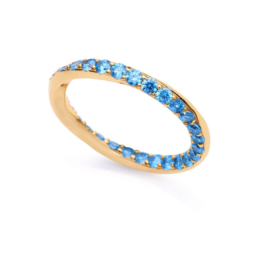 Viceroy ring voor dames van sterling zilver 925 met elegante blauwe stenen.