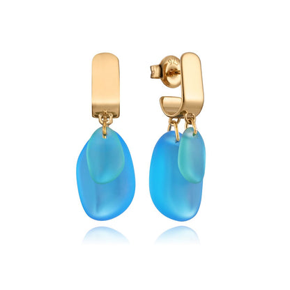 Viceroy oorbellen voor dames in sterling zilver 925 met elegante blauwe details.