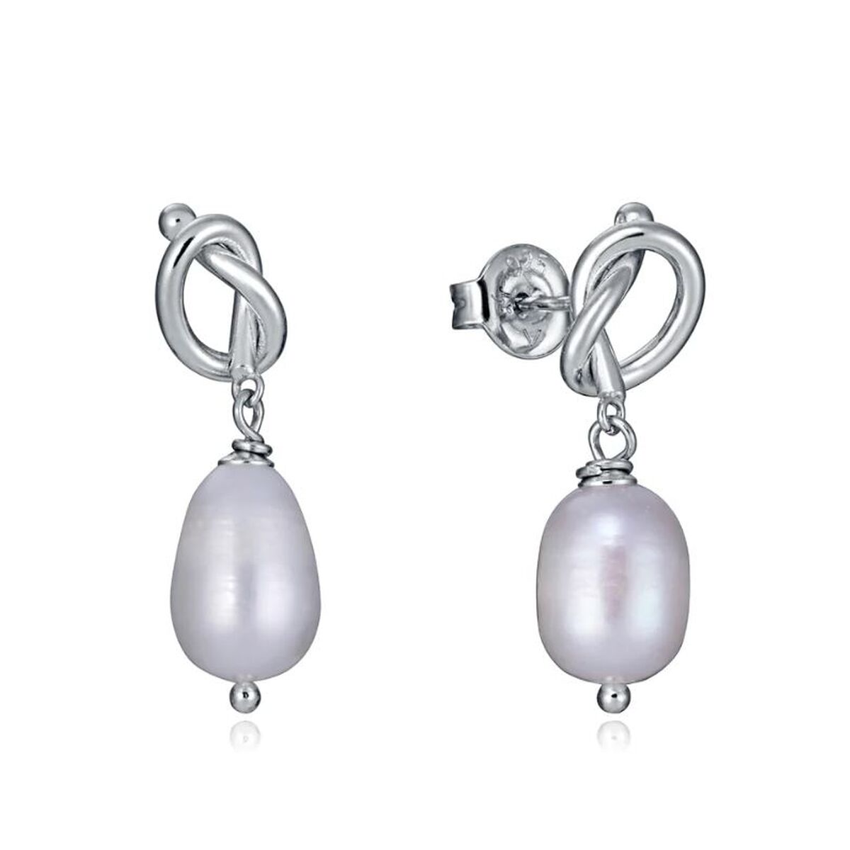 Viceroy oorbellen dames van sterling zilver 925 met elegante parelhangertjes.