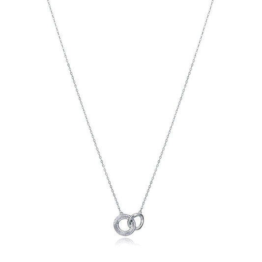 Elegante Viceroy ketting voor dames van sterling zilver met dubbele ring.