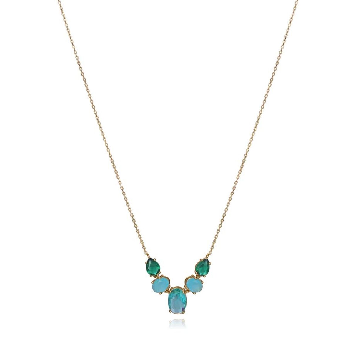 Viceroy dames ketting van sterling zilver met een tijdloos ontwerp en kleurrijke edelstenen.