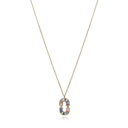 Viceroy dames ketting van sterling zilver met elegante hanger in kleurrijke stijl.