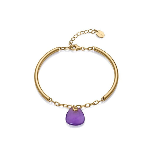 Viceroy armband voor dames in sterling zilver met elegante paarse hanger.