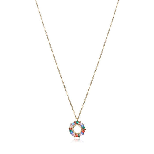 Viceroy damesketting van sterling zilver met een elegant ontwerp en kleurrijke stenen.
