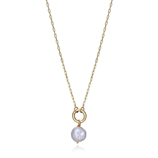 Viceroy ketting voor dames van sterling zilver 925 met een elegante parelhang.