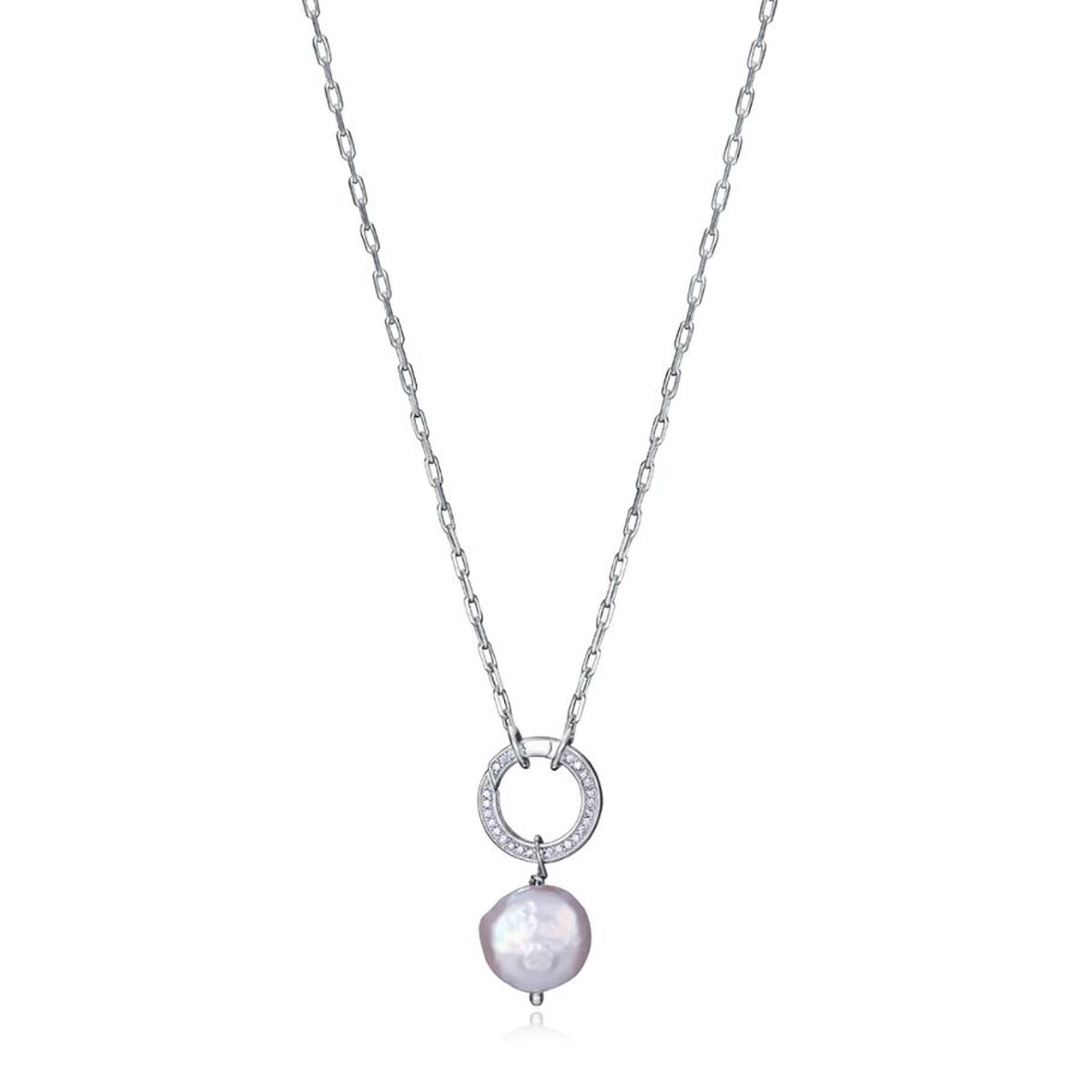 Viceroy ketting voor dames van sterling zilver 925 met trendy ontwerp en parelhangertje.
