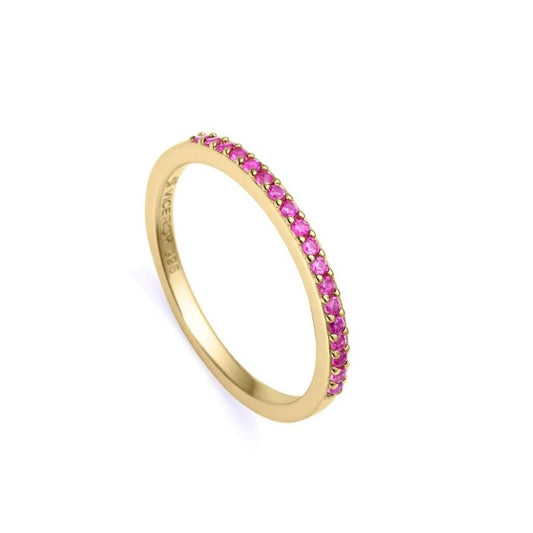 Viceroy ring voor dames in sterling zilver 925 met elegante roze stenen.