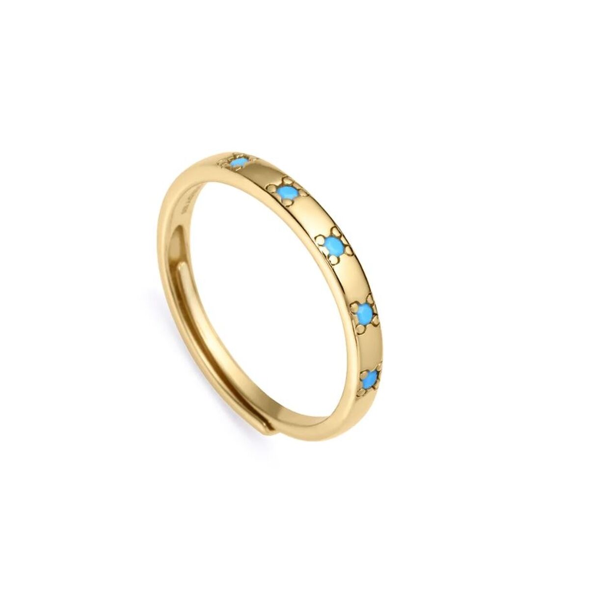 Viceroy damesring in sterling zilver met verfijnd design en blauwe details.