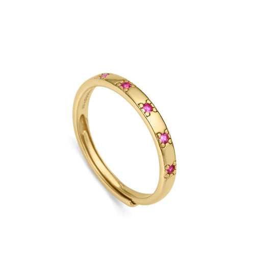 Viceroy ring voor dames in sterling zilver met elegante stijl en roze details.