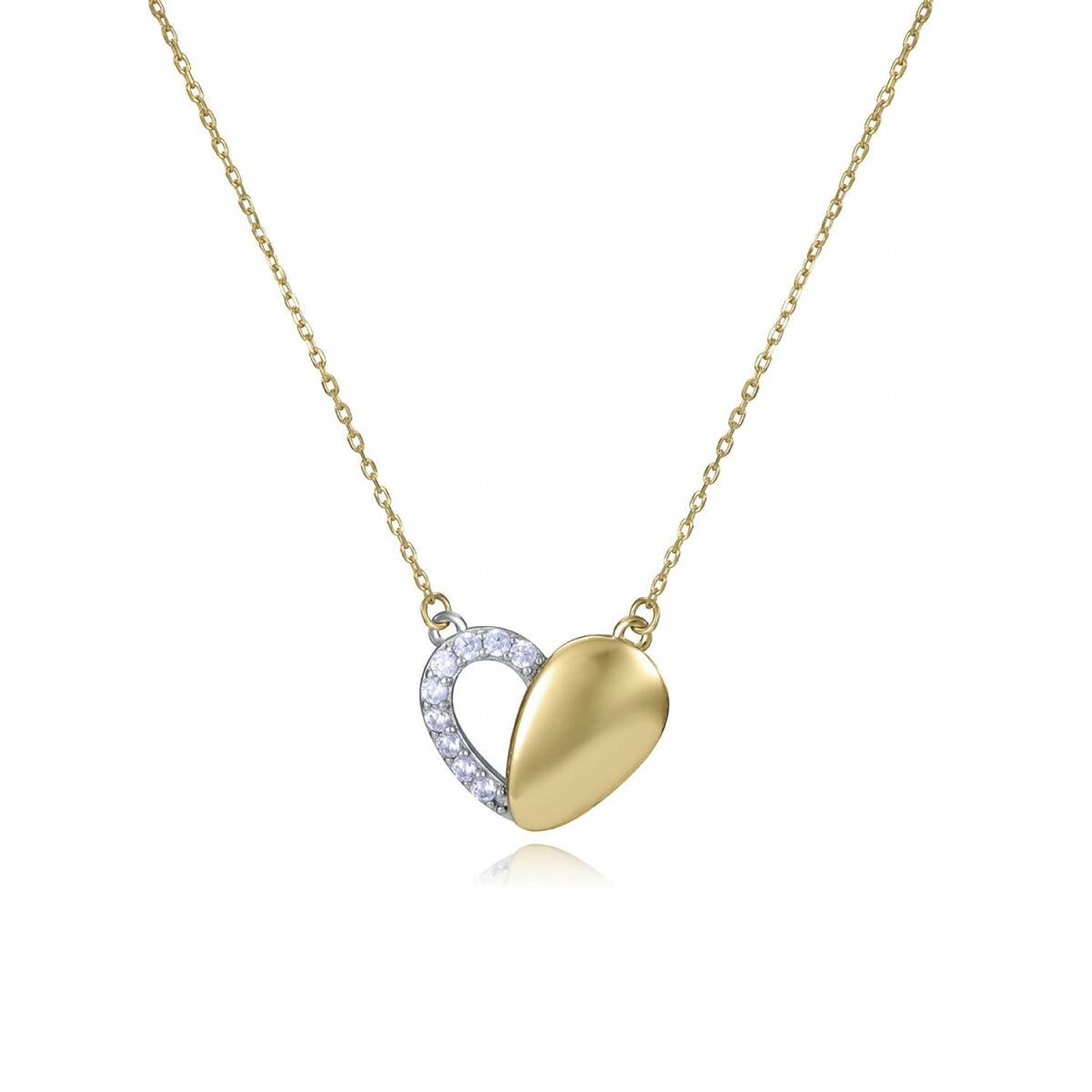 Viceroy dames ketting van sterling zilver 925 met een elegante hartvorm en sprankelende details.