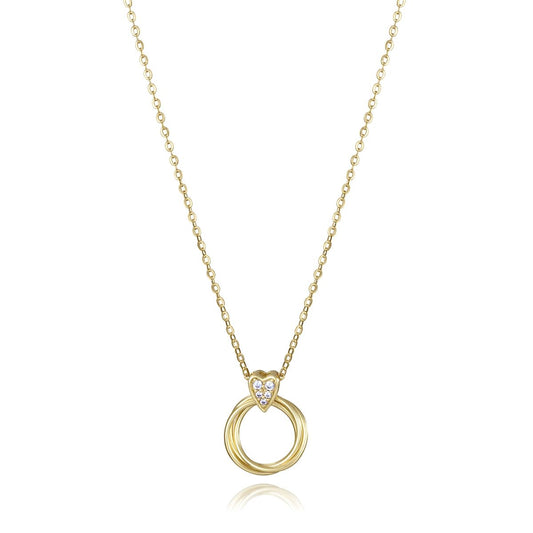 Viceroy dames ketting in goud met verfijnd hartvormig detail en cirkel.