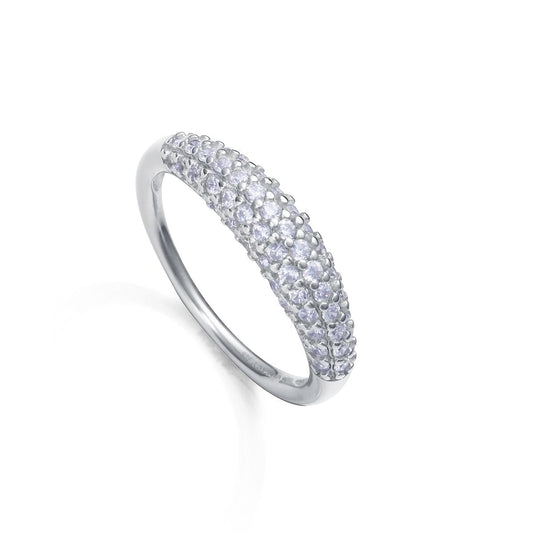 Viceroy damesring met zilveren afwerking en elegante, glinsterende details.