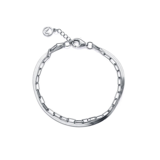 Zilverkleurige Viceroy armband voor dames van sterling zilver 925, elegant ontwerp.