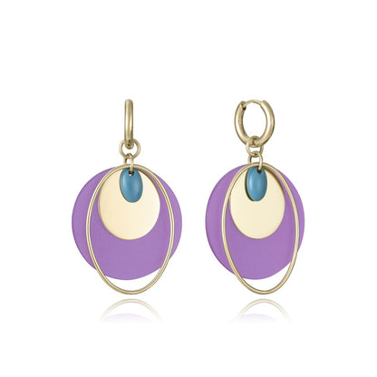 Viceroy oorbellen voor dames in elegant design met paarse en gouden elementen.