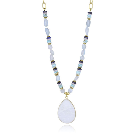 Viceroy damesketting van sterling zilver met een elegante druppelvormige hanger.