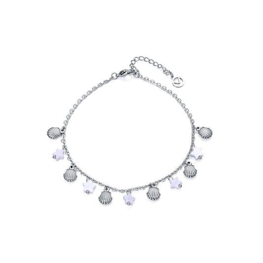 Viceroy armband voor dames van sterling zilver met schelpen en stervormige details.