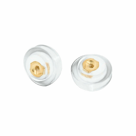 Lotus oorbellen WS00754 in wit met elegant design en gouden details.