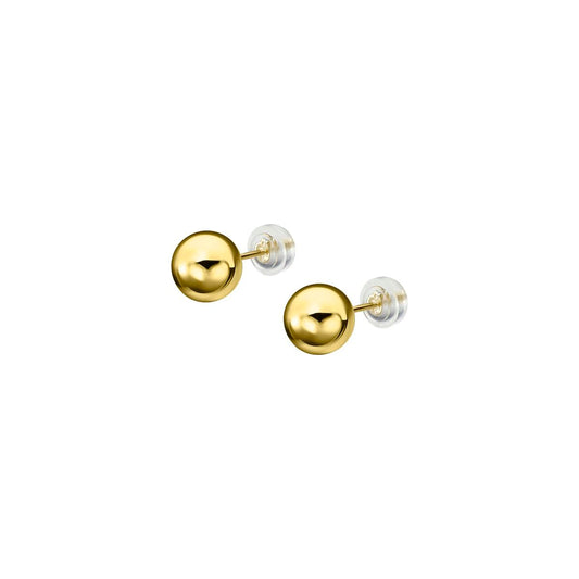 Gouden Lotus oorbellen LG00108/8 met een elegante, ronde vorm.