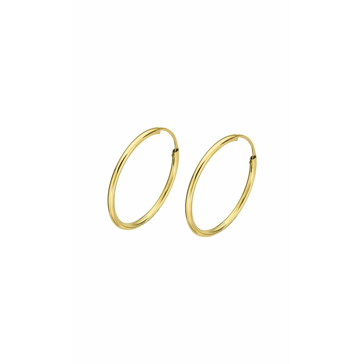 Gouden Lotus oorbellen met een elegant, rond design voor dames.