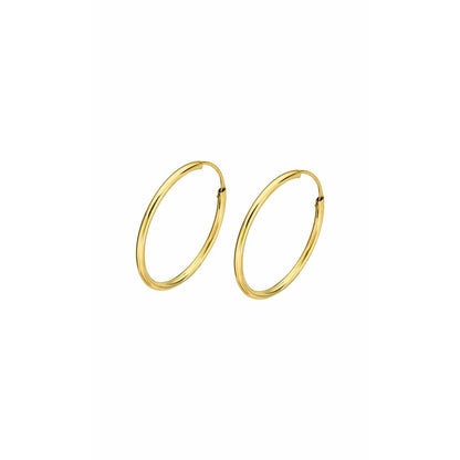 Gouden Lotus oorbellen met een elegant, rond design voor dames.