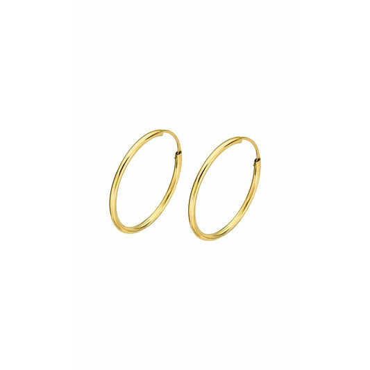 Gouden Lotus oorbellen met een elegant, rond design voor dames.