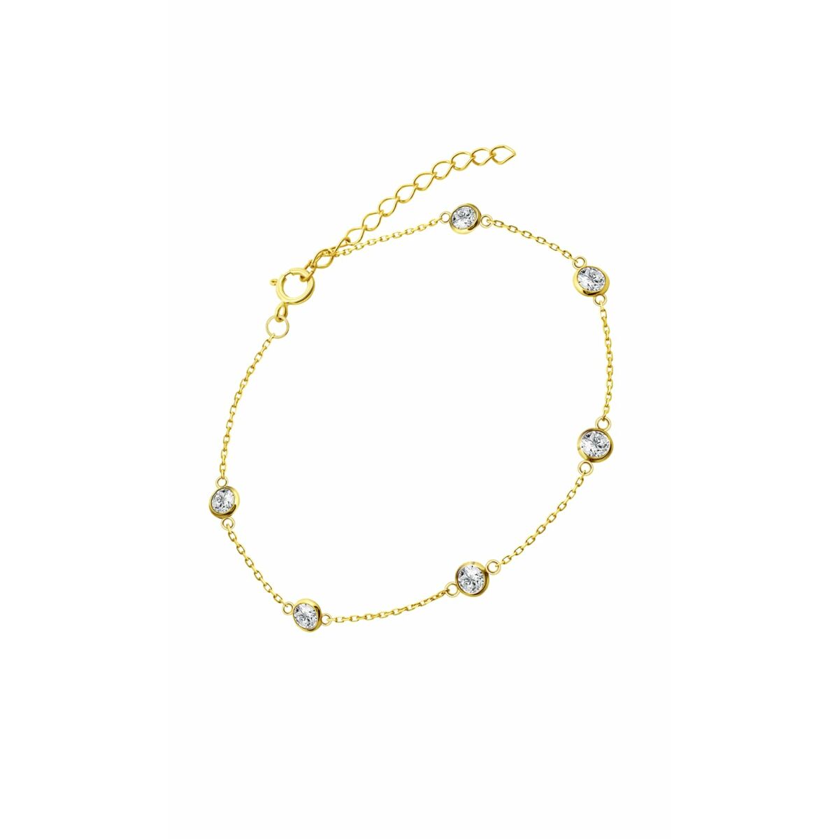 Gouden Lotus armband voor dames met elegante ontwerp en sprankelende stenen.