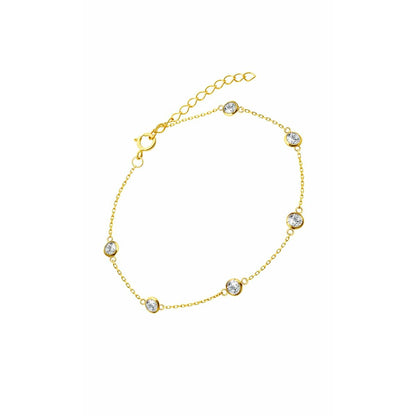 Gouden Lotus armband voor dames met elegante ontwerp en sprankelende stenen.