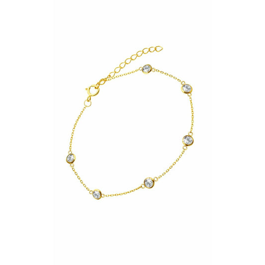 Gouden Lotus armband voor dames met elegante ontwerp en sprankelende stenen.