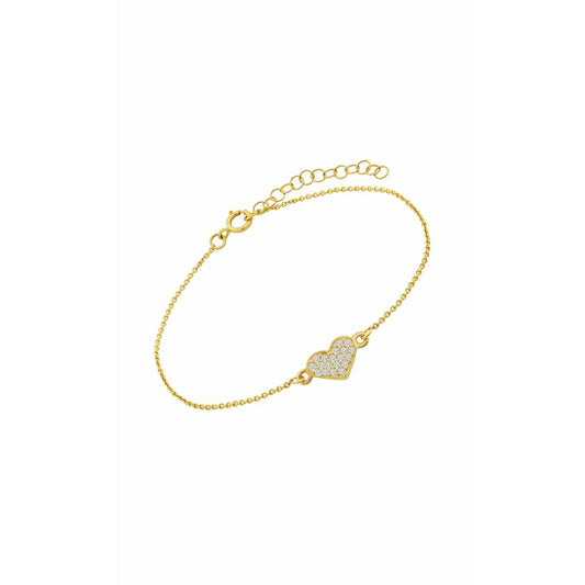 Lotus HIN00163/18 armband in goud met een hartvormige, sprankelende hanger.