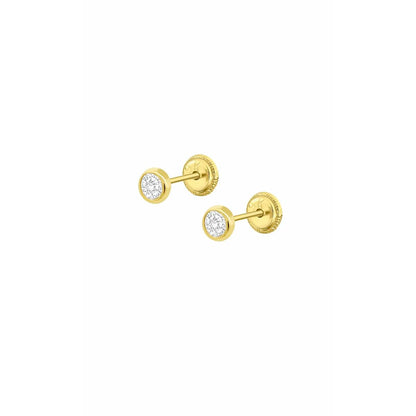 Gouden Lotus oorbellen met sprankelende stenen, elegant en tijdloos design.