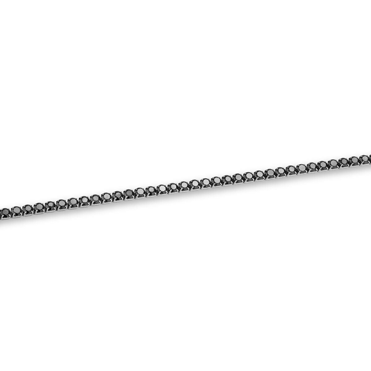 Detail van de elegante zwarte horlogeband van het Radiant RH000325 dameshorloge.