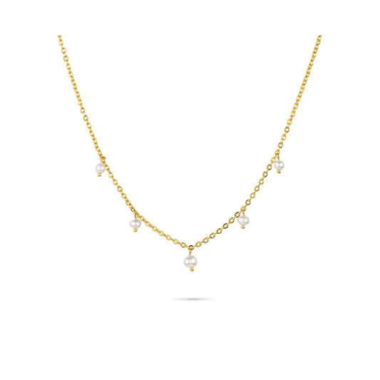 Gouden Radiant ketting met elegante parelaccenten voor een verfijnde uitstraling.