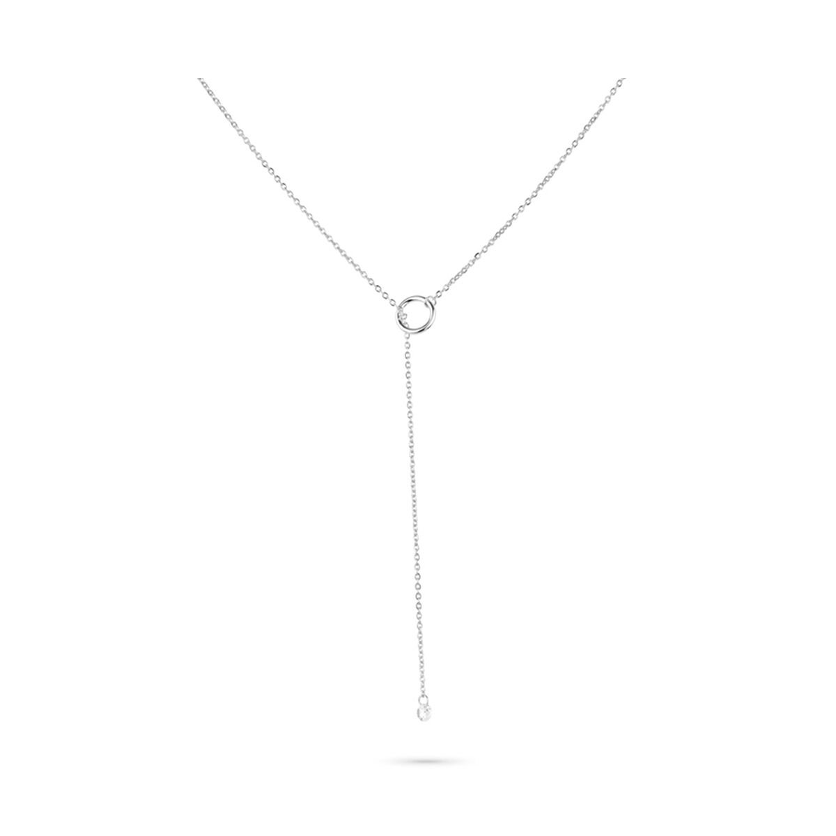 Zilverkleurige Radiant ketting voor dames met elegante hanger en lange ketting.