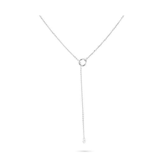 Zilverkleurige Radiant ketting voor dames met elegante hanger en lange ketting.