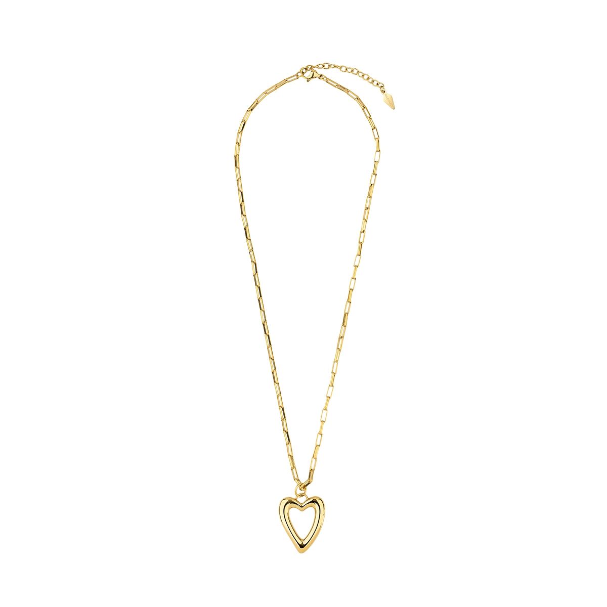 Gouden Radiant ketting met een elegant hartvormig hanger, perfect voor elke gelegenheid.