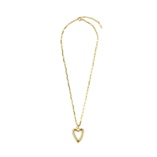 Gouden Radiant ketting met een elegant hartvormig hanger, perfect voor elke gelegenheid.