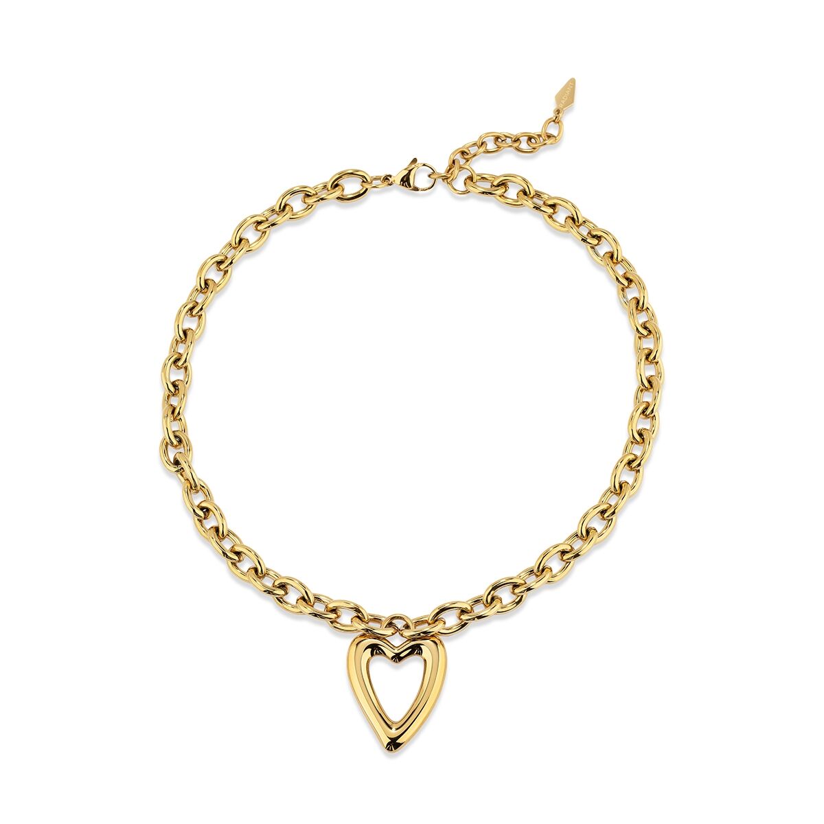 Gouden Radiant armband met hartvormige hanger in elegante stijl.